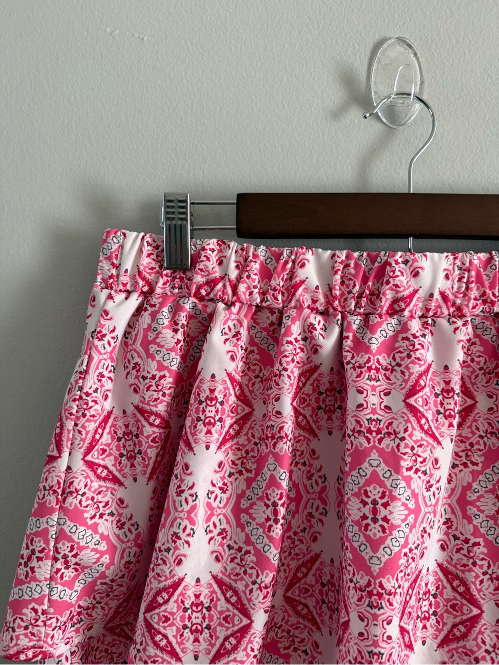 Pink Printed Ruffle Tiered Mini Skort Set - Picture 6 of 9